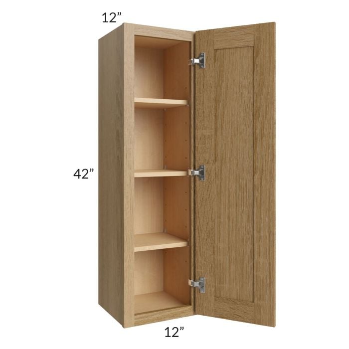 RTA Catalina Toffee 12" x 42" Wall Cabinet with 2 Decorative End Panels
