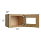 RTA Catalina Toffee 15" x 12" Decorative Wall Cabinet with 2 Decorative End Panels