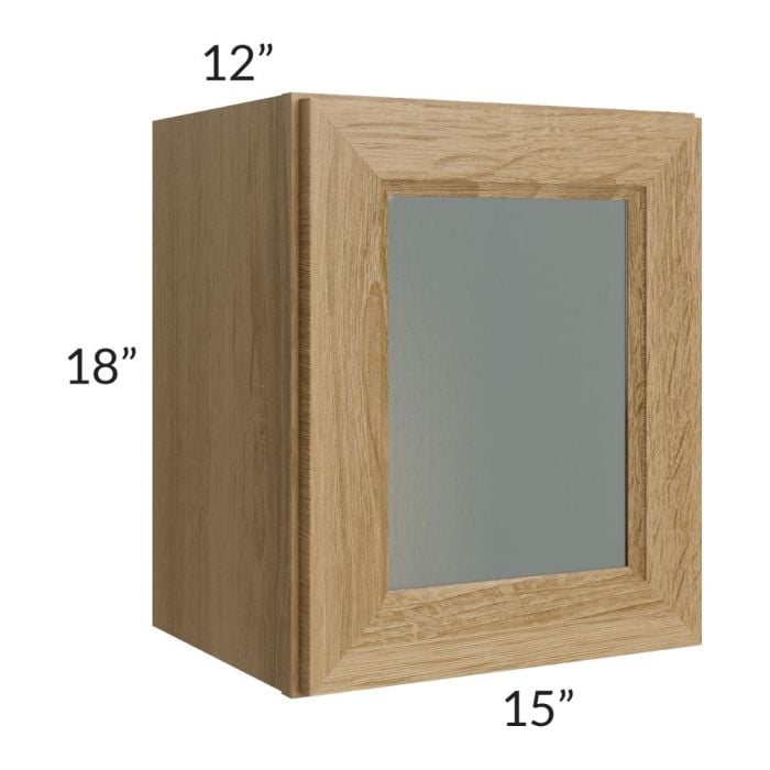 RTA Catalina Toffee 15" x 18" Decorative Wall Cabinet with 2 Decorative End Panels