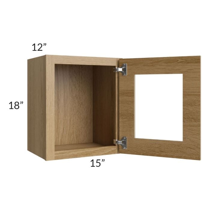 RTA Catalina Toffee 15" x 18" Decorative Wall Cabinet with 2 Decorative End Panels