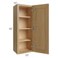 RTA Catalina Toffee 15" x 42" Wall Cabinet with 1 Decorative End Panel