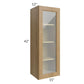 RTA Catalina Toffee 15" x 42" Wall Glass Door Cabinet (Prepped for Glass Doors)