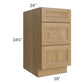 RTA Catalina Toffee 18" 3-Drawer Base Cabinet with 2 Decorative End Panels