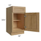 RTA Catalina Toffee 18" Base Cabinet with 2 Decorative End Panels, 2 Roll Out Trays, and Tray Divider Kit