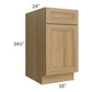 RTA Catalina Toffee 18" Base Cabinet with Tray Divider Kit