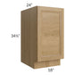 RTA Catalina Toffee 18" Full Height Door Base Cabinet with 1 Decorative End Panel