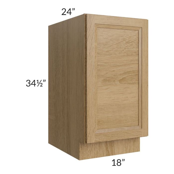 RTA Catalina Toffee 18" Full Height Door Base Cabinet with 1 Decorative End Panel