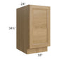 RTA Catalina Toffee 18" Full Height Door Base Cabinet with 2 Roll Out Trays
