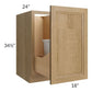 RTA Catalina Toffee 18" Full Height Door Base Cabinet with Double Trashcan Pullout