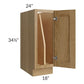 RTA Catalina Toffee 18" Full Height Door Tray Divider Base Cabinet with 2 Decorative End Panels