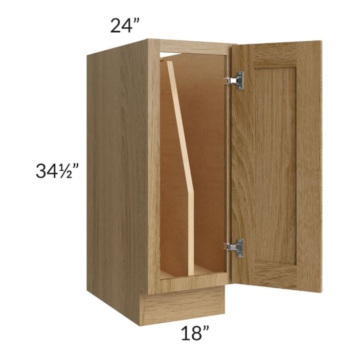 RTA Catalina Toffee 18" Full Height Door Tray Divider Base Cabinet