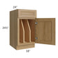 RTA Catalina Toffee 18" Tray Divider Base Cabinet