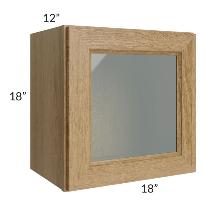 RTA Catalina Toffee 18" x 18" Decorative Wall Cabinet with 1 Decorative End Panel