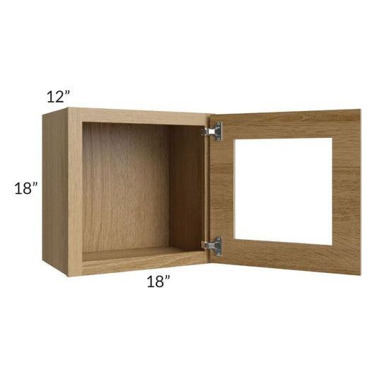 RTA Catalina Toffee 18" x 18" Decorative Wall Cabinet with 2 Decorative End Panels