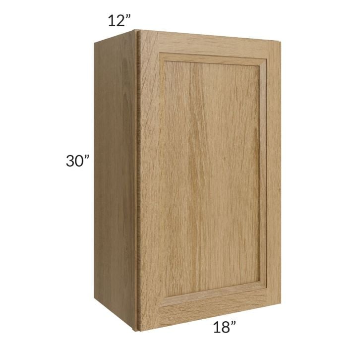 RTA Catalina Toffee 18" x 30" Wall Cabinet with 1 Decorative End Panel