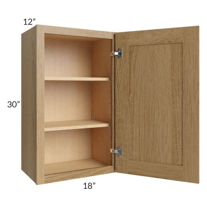 RTA Catalina Toffee 18" x 30" Wall Cabinet with 2 Decorative End Panels
