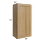 RTA Catalina Toffee 18" x 36" Wall Cabinet with 1 Decorative End Panel