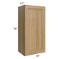 RTA Catalina Toffee 18" x 36" Wall Cabinet with 2 Decorative End Panels
