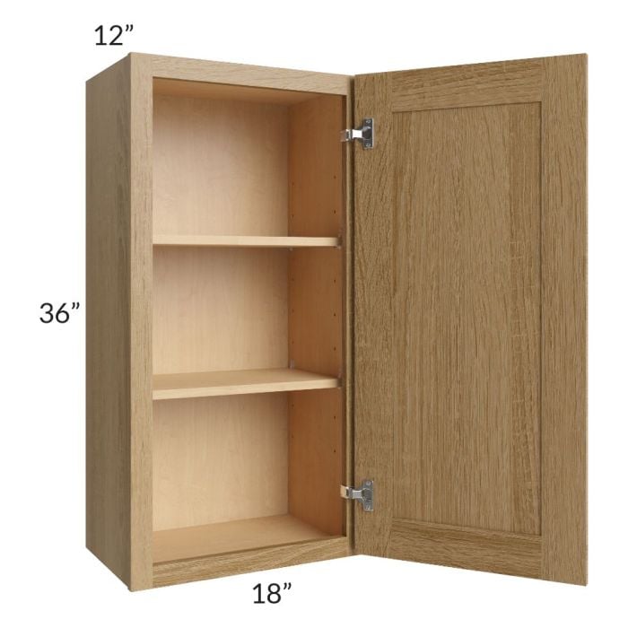 RTA Catalina Toffee 18" x 36" Wall Cabinet with 2 Decorative End Panels