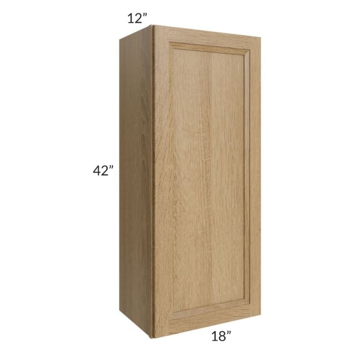 RTA Catalina Toffee 18" x 42" Wall Cabinet with 1 Decorative End Panel