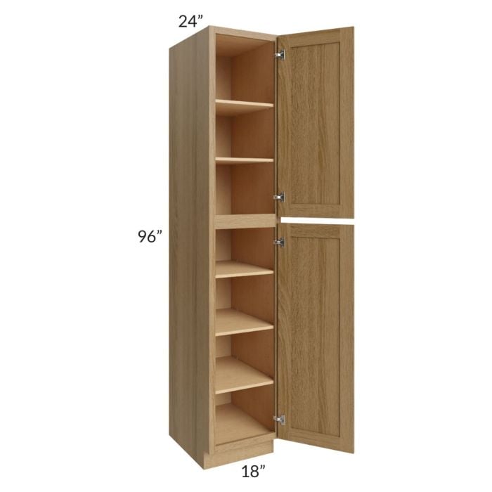RTA Catalina Toffee 18" x 96" x 24" Wall Pantry Cabinet