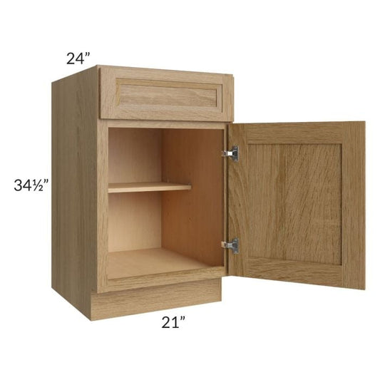 RTA Catalina Toffee 21" Base Cabinet with 2 Decorative End Panels