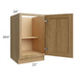 RTA Catalina Toffee 21" Full Height Door Base Cabinet with 2 Decorative End Panels and 1 Roll Out Tray