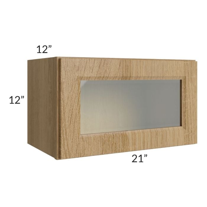 RTA Catalina Toffee 21" x 12" Decorative Wall Cabinet with 2 Decorative End Panels