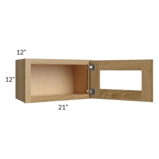 RTA Catalina Toffee 21" x 12" Decorative Wall Cabinet with 2 Decorative End Panels