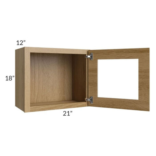 RTA Catalina Toffee 21" x 18" Decorative Wall Cabinet with 2 Decorative End Panels