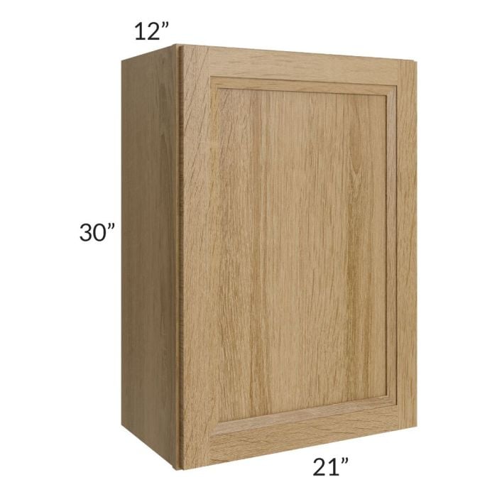 RTA Catalina Toffee 21" x 30" Wall Cabinet with 1 Decorative End Panel
