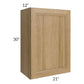 RTA Catalina Toffee 21" x 30" Wall Cabinet with 2 Decorative End Panels