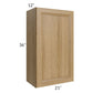 RTA Catalina Toffee 21" x 36" Wall Cabinet with 1 Decorative End Panel