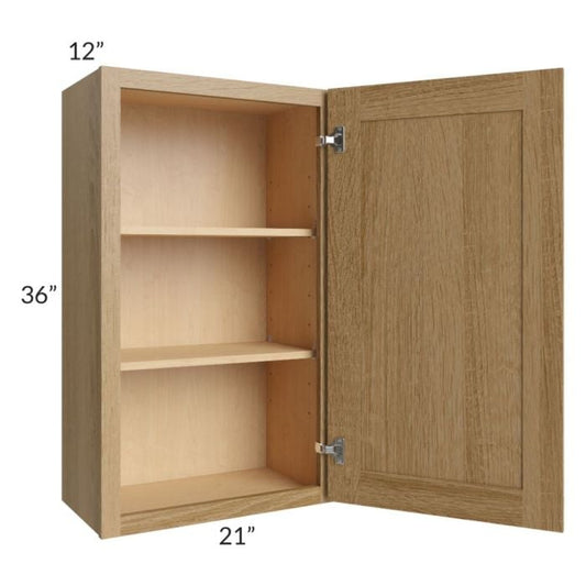 RTA Catalina Toffee 21" x 36" Wall Cabinet with 2 Decorative End Panels