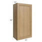 RTA Catalina Toffee 21" x 42" Wall Cabinet with 1 Decorative End Panel
