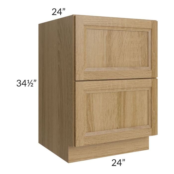 RTA Catalina Toffee 24" 2-Drawer Base Cabinet