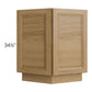 RTA Catalina Toffee 24" Base End Angle Cabinet with 1 Decorative End Panel
