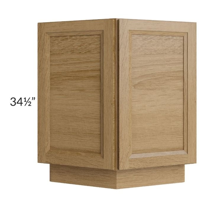 RTA Catalina Toffee 24" Base End Angle Cabinet with 1 Decorative End Panel