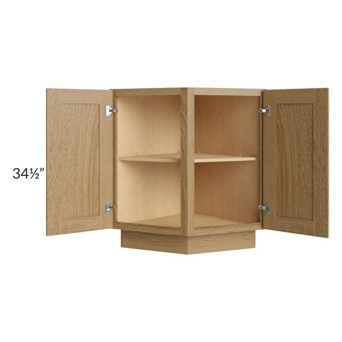 RTA Catalina Toffee 24" Base End Angle Cabinet with 1 Decorative End Panel