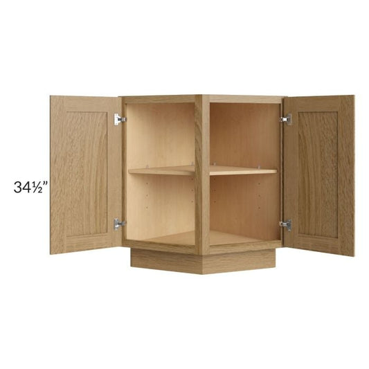RTA Catalina Toffee 24" Base End Angle Cabinet with 2 Decorative End Panels