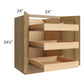 RTA Catalina Toffee 24" Full Height Base Cabinet with 3 Rollout Trays