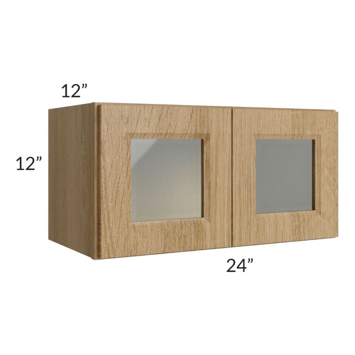 RTA Catalina Toffee 24" x 12" Decorative Wall Cabinet with 1 Decorative End Panel