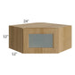 RTA Catalina Toffee 24" x 12" Decorative Wall Diagonal Corner Cabinet