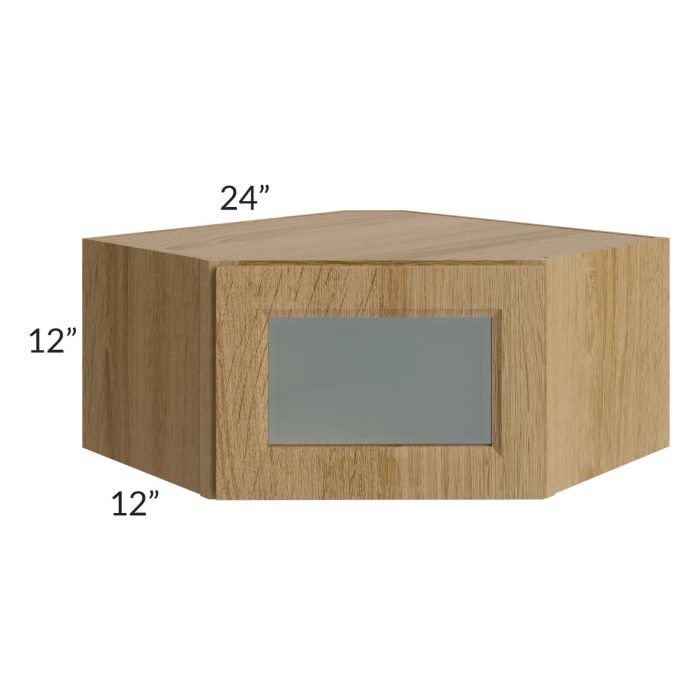 RTA Catalina Toffee 24" x 12" Decorative Wall Diagonal Corner Cabinet