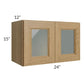 RTA Catalina Toffee 24" x 15" Decorative Wall Cabinet with 2 Decorative End Panels