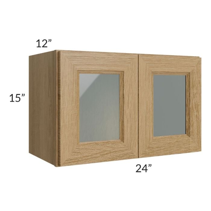 RTA Catalina Toffee 24" x 15" Decorative Wall Cabinet with 2 Decorative End Panels