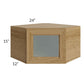 RTA Catalina Toffee 24" x 15" Decorative Wall Diagonal Corner Cabinet