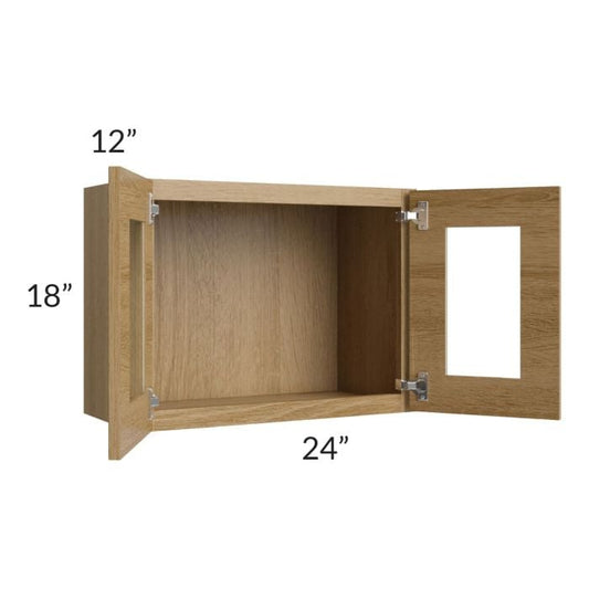 RTA Catalina Toffee 24" x 18" Decorative Wall Cabinet with 1 Decorative End Panel