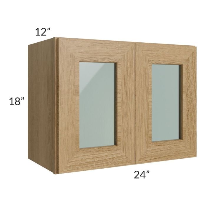 RTA Catalina Toffee 24" x 18" Decorative Wall Cabinet with 2 Decorative End Panels