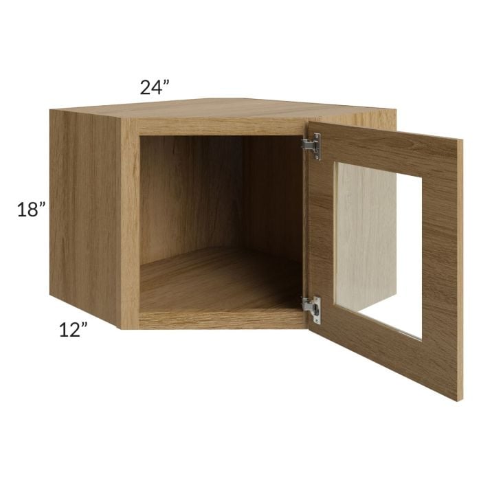 RTA Catalina Toffee 24" x 18" Decorative Wall Diagonal Corner Cabinet
